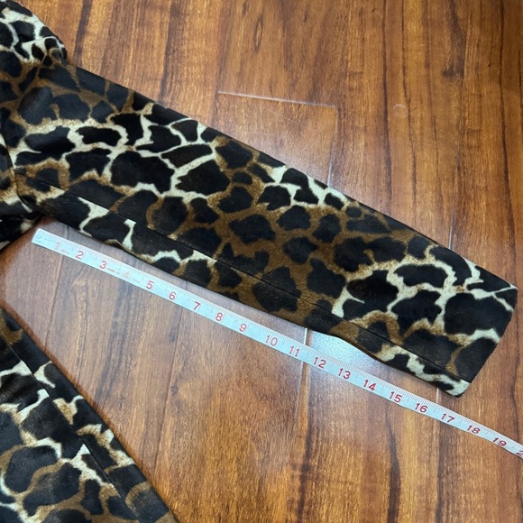 Jules Allen Giraffe Print Coat Vintage Y2K Womens Size Medium - Picture 8 of 10